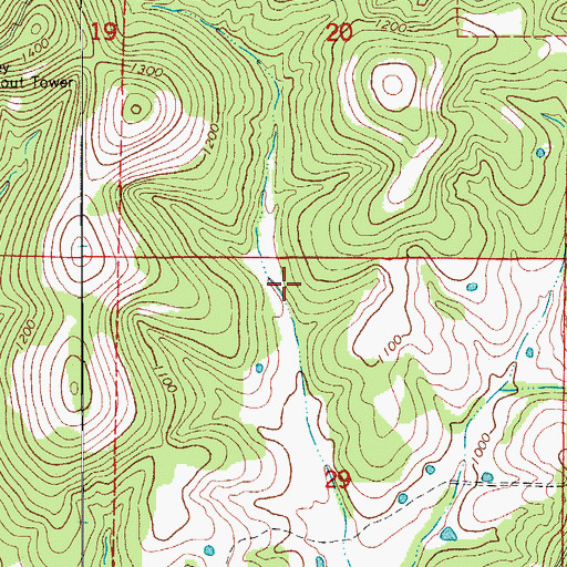 Topographic Map of Etuchee Dam, MO