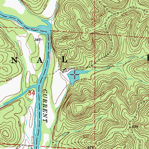 Topographic Map of Marlboro Lake, MO