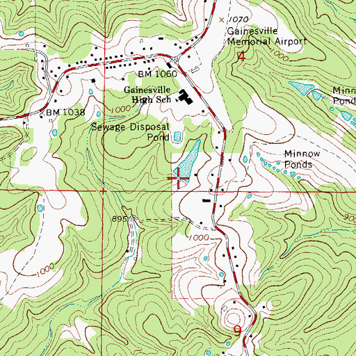 Topographic Map of Merrell Lake Dam, MO