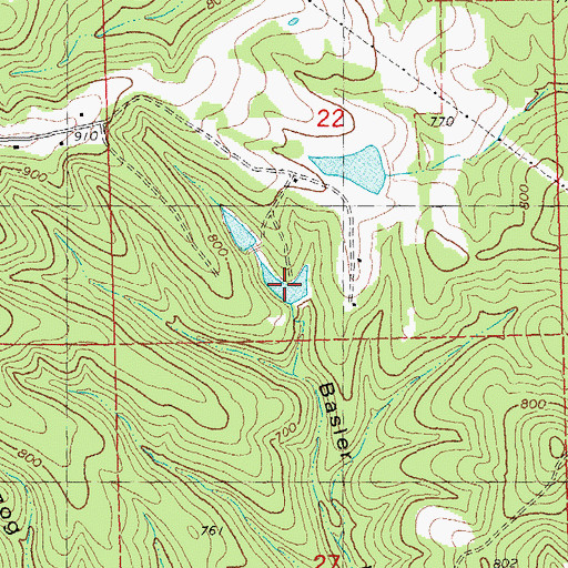 Topographic Map of Number 210 Reservoir, MO