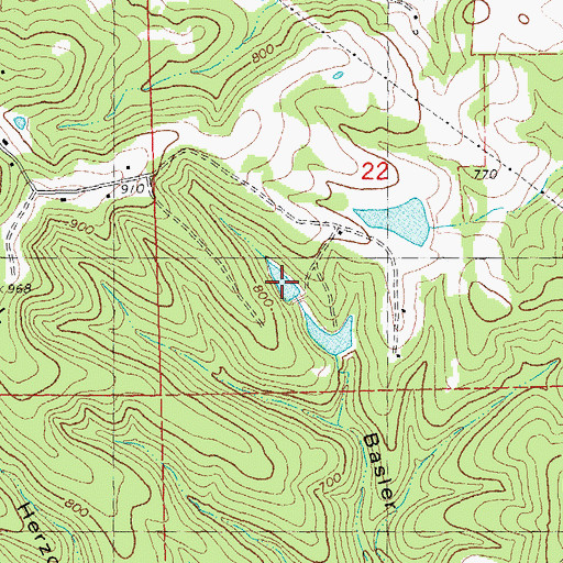 Topographic Map of Number 211 Reservoir, MO
