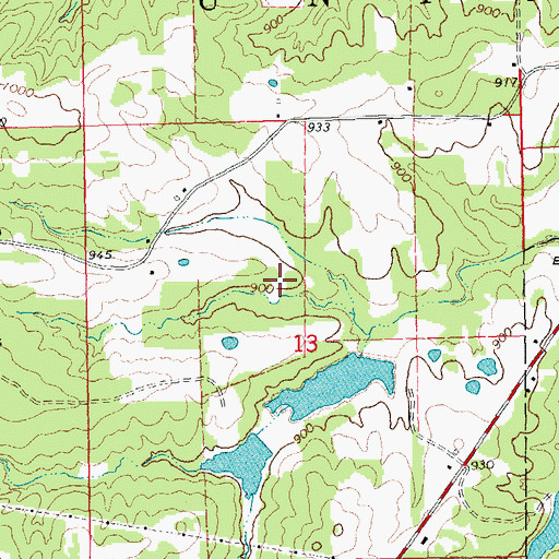 Topographic Map of Kimmel Lake Dam, MO