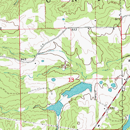 Topographic Map of Kimmel Lake, MO