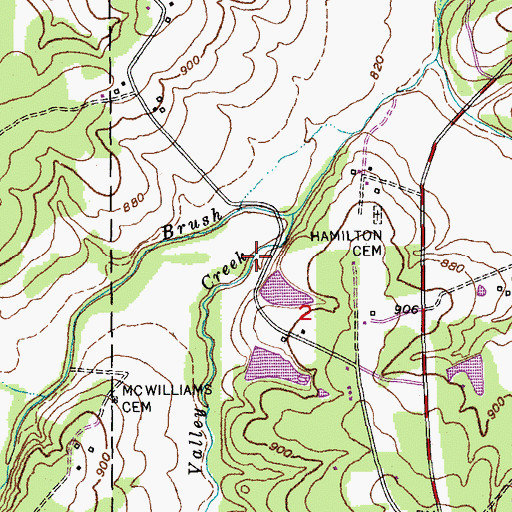 Topographic Map of Walker North Lake, MO