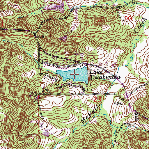 Topographic Map of Lake Tekakwitha, MO