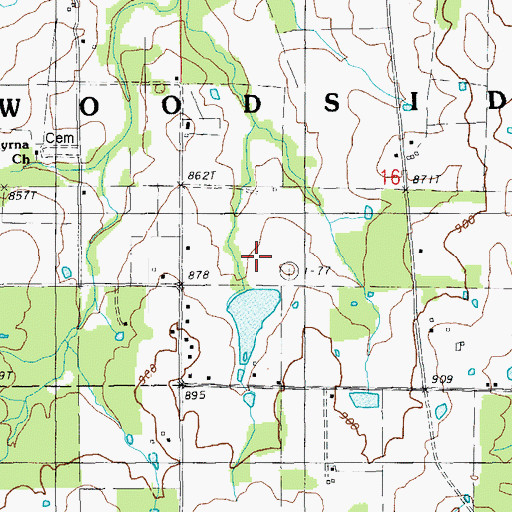 Topographic Map of Verlotta Dam, MO