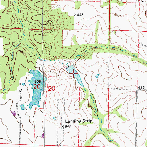 Topographic Map of Number 219 Reservoir, MO