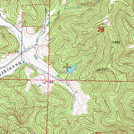 Topographic Map of O'Neal Dam One, MO