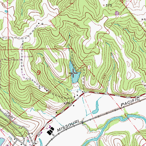 Topographic Map of Williams Lake, MO