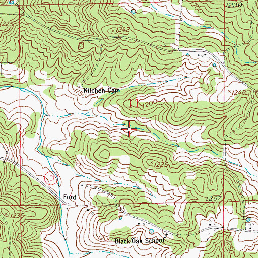 Topographic Map of Tealwood Dam, MO