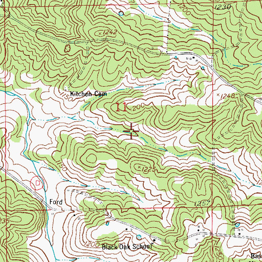 Topographic Map of Lake Tealwood, MO