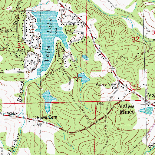 Topographic Map of Lucus Dam, MO