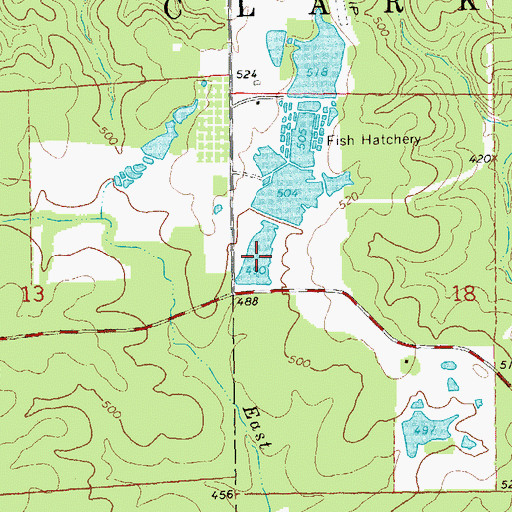 Topographic Map of McDaniel Lake, MO