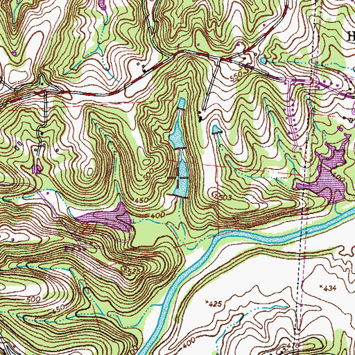 Topographic Map of Lake Louise, MO