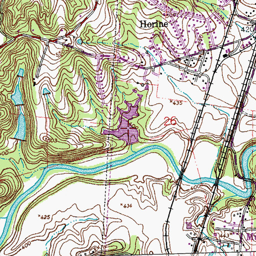 Topographic Map of Lake Horine, MO