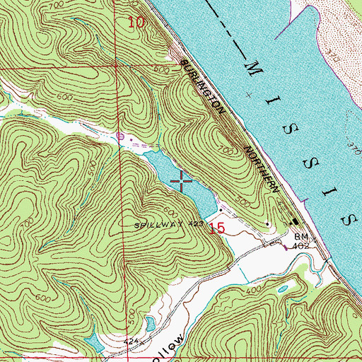 Topographic Map of North Lake - Selma, MO