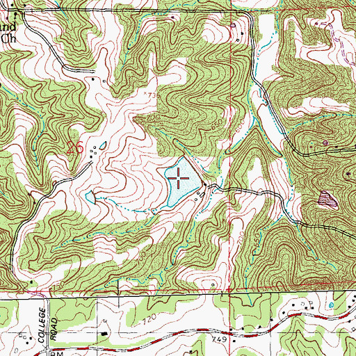 Topographic Map of Hideout Lake, MO