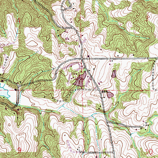 Topographic Map of Lake Bo-No-Del, MO