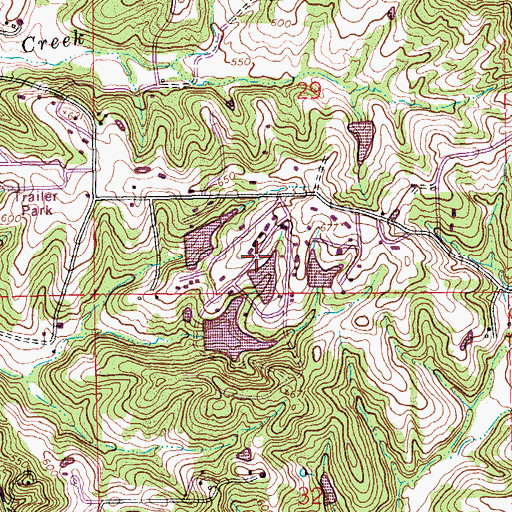 Topographic Map of Deerwood Lake Number 3 Dam, MO