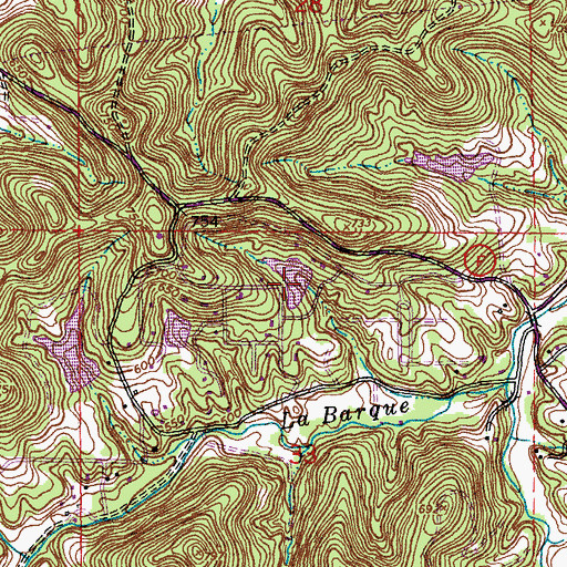 Topographic Map of Crystal Lake Dam, MO