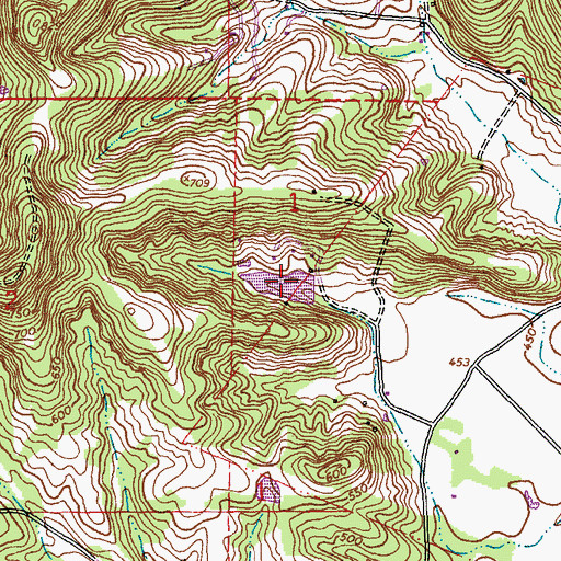 Topographic Map of Car Lake, MO