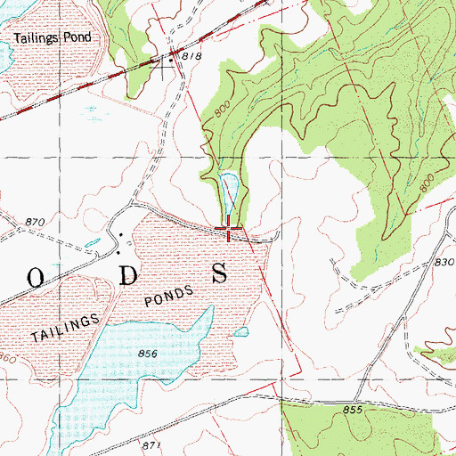 Topographic Map of Desoto Mining Comapny Pit and Plant A Dam, MO