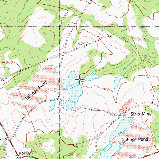 Topographic Map of Desoto Mining Company Pit and Plant B Dam, MO