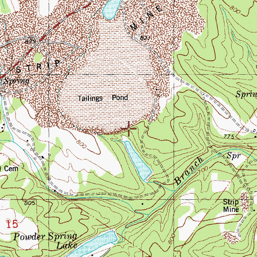Topographic Map of Dresser Number 4 Dam, MO