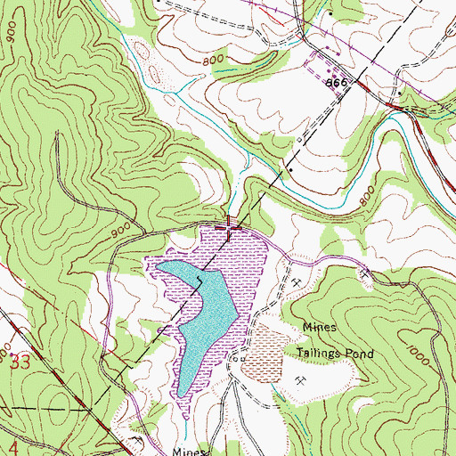 Topographic Map of Moekel Dam, MO