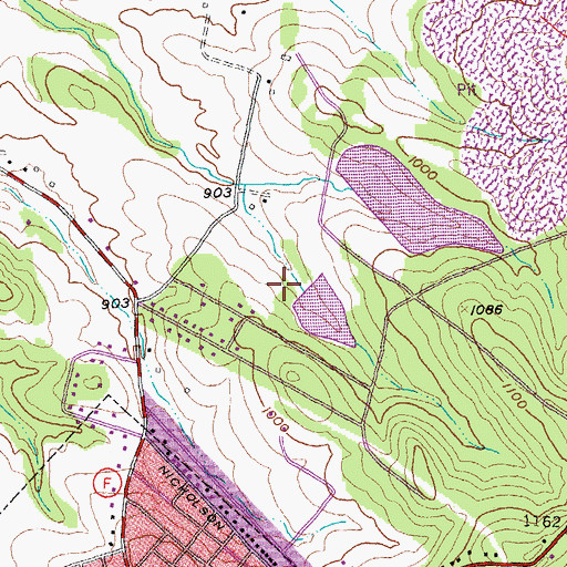 Topographic Map of Bell-Settle Lake Dam, MO