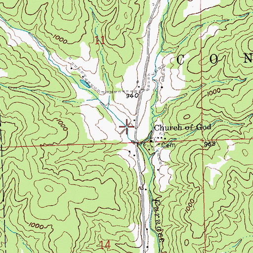 Topographic Map of Number 267 Dam, MO
