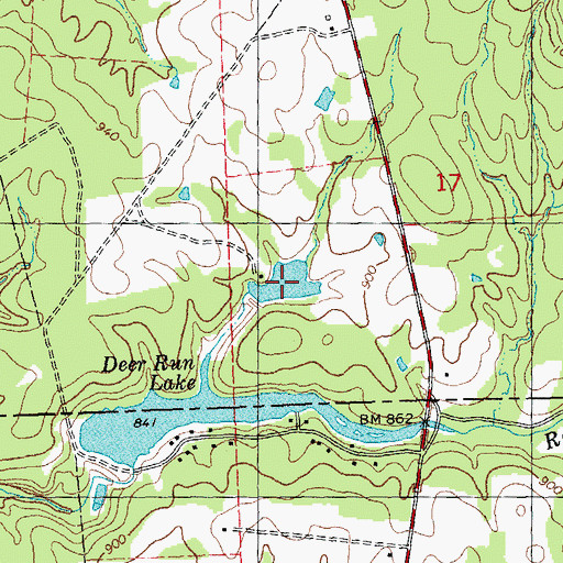 Topographic Map of Fawn Lake, MO
