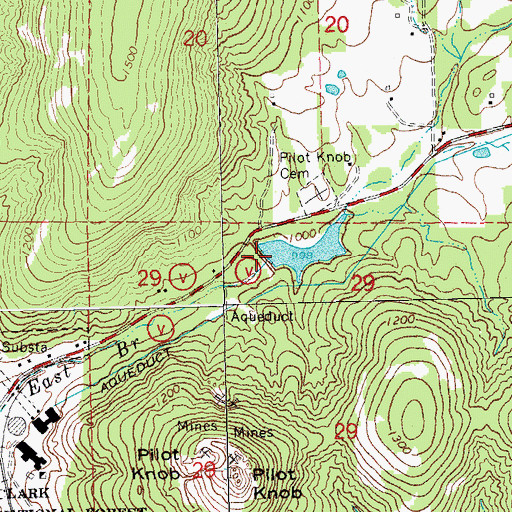 Topographic Map of Lake 2 Dam, MO