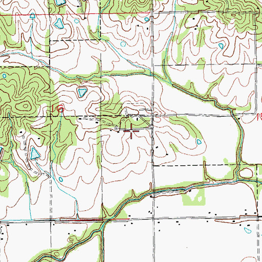 Topographic Map of Browns Chapel Baptist Church, AR