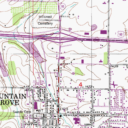 Topographic Map of Number 284 Dam (historical), MO