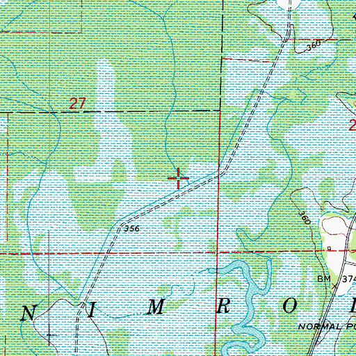 Topographic Map of Browns Creek, AR