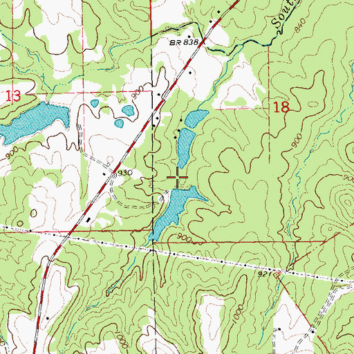 Topographic Map of Pineview Dam, MO