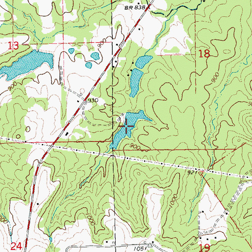 Topographic Map of Pineview Lake, MO