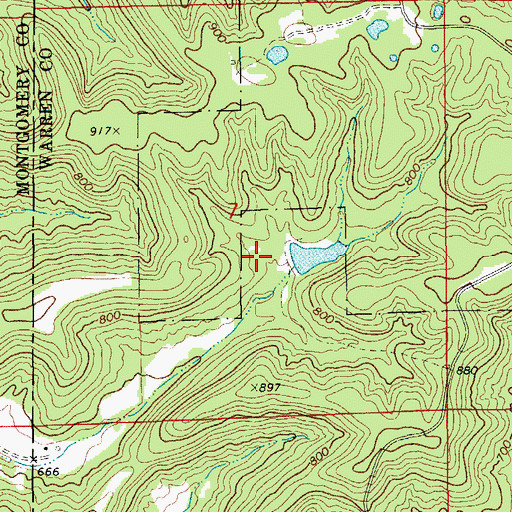 Topographic Map of Mononame 312 Dam, MO