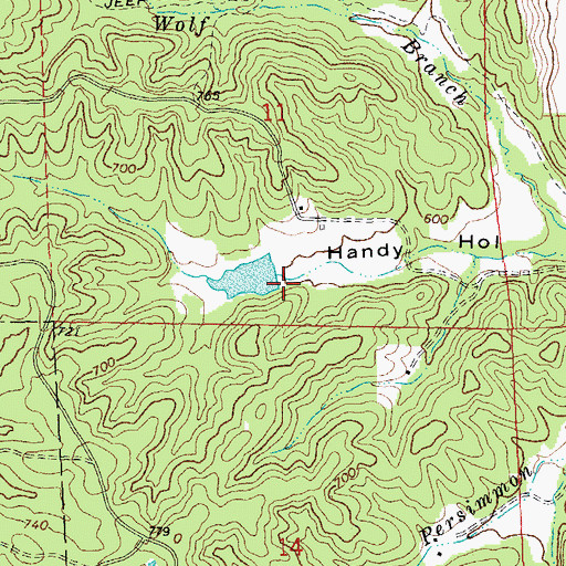 Topographic Map of Don Manetz Dam, MO
