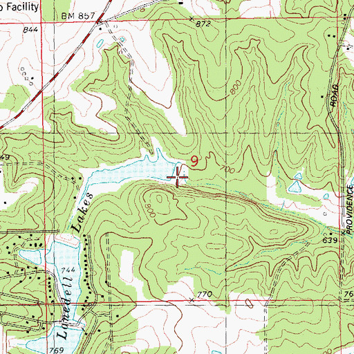 Topographic Map of Cool Valley Lake Dam, MO