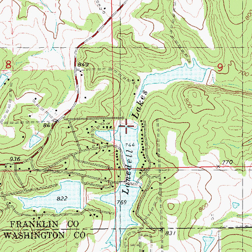 Topographic Map of Florendell Dam, MO