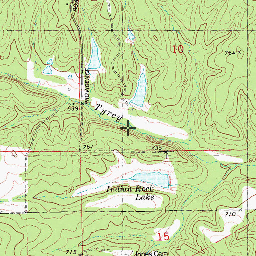 Topographic Map of Perkins East Lower Lake Dam, MO