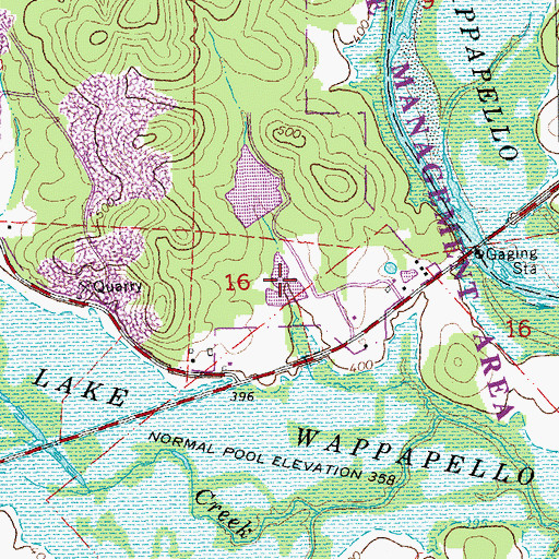 Topographic Map of Little Hawaiis Lake, MO