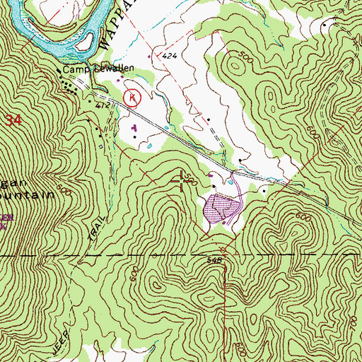 Topographic Map of Lake Potashnik, MO