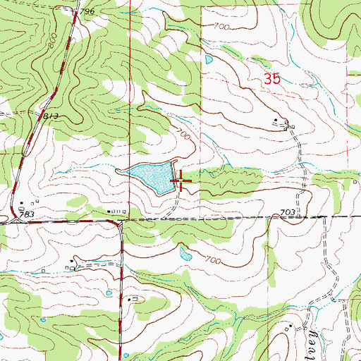 Topographic Map of Anderson Lake Dam, MO