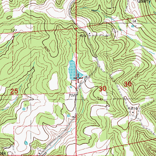 Topographic Map of Rohlfing Dam, MO
