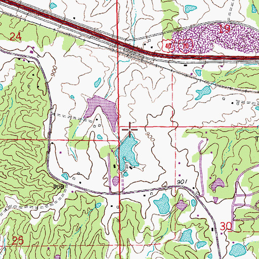 Topographic Map of White, Smith and Austin Lake Dam, MO