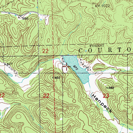 Topographic Map of Thunder Valley Farm Dam, MO