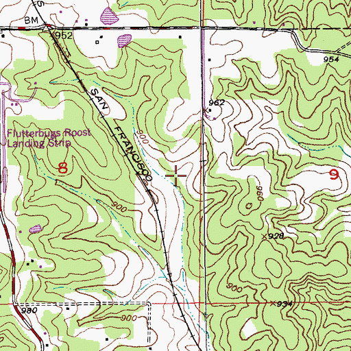 Topographic Map of Elders Lake Dam, MO
